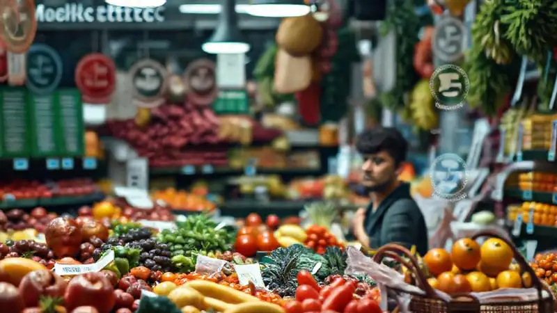 Mercado digital confuso y vibrante